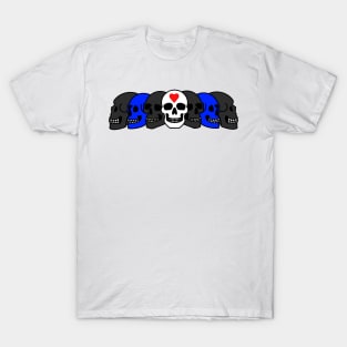 Pride Skulls Leather T-Shirt